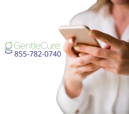 Woman reading from a cell phone